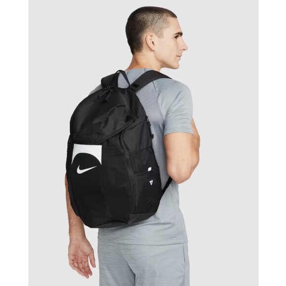 Nike Academy 30L Storm FIT Backpack + Cover Soccer School Travel Gym Black - Picture 1 of 12
